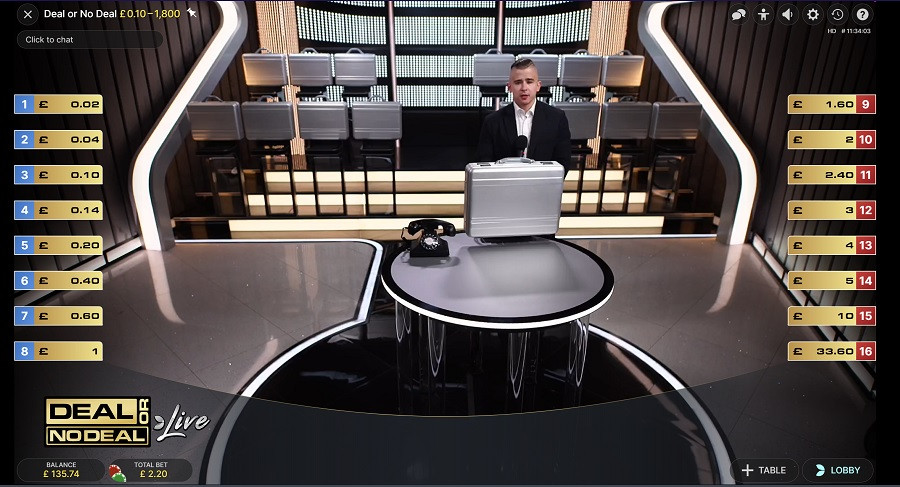 Deal Or No Deal Live Main Game - foxybingo