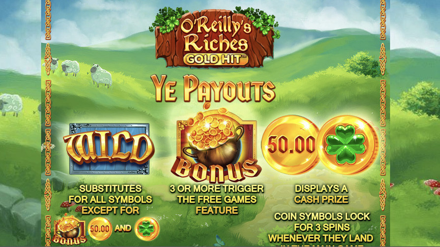 O Reilleys Rihes Gold Hit Symbols Eng - foxybingo
