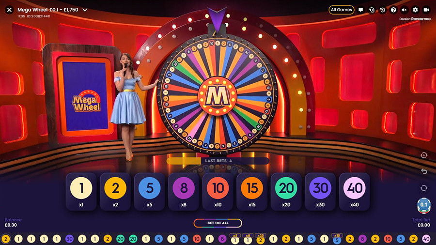 Mega Wheel Live - foxybingo