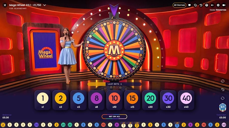 Mega Wheel Live - foxybingo