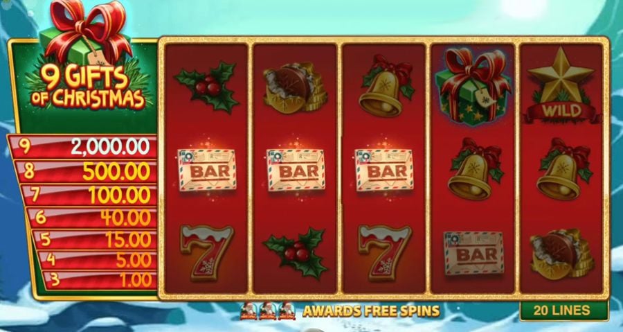 9 Gifts Of Christmas Slot Eng - foxybingo