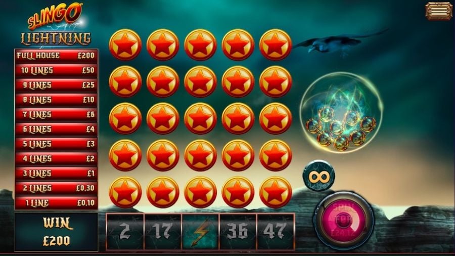 Slingo Lightning Bonus - foxybingo