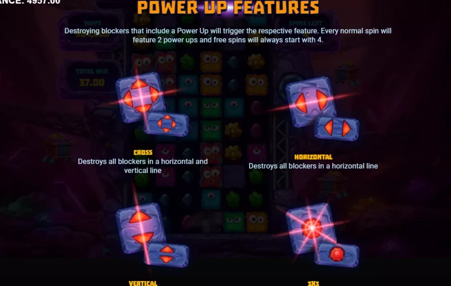Space Miners Slot Paytable - foxybingo