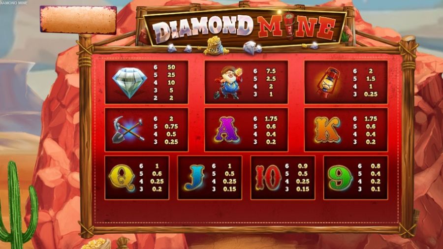 Diamond Mine Feature Symbols En - foxybingo