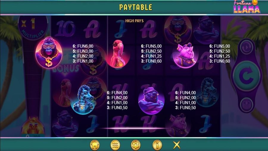 Fortune Llama Feature Symbols En - foxybingo