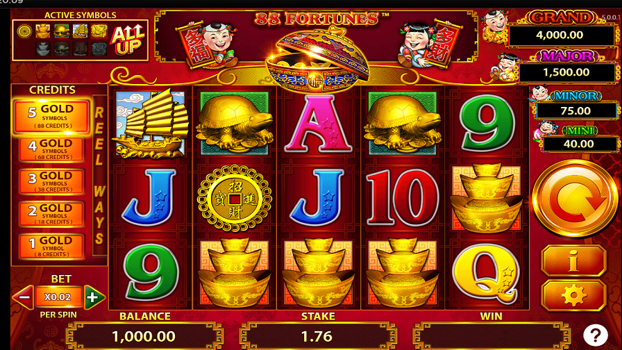 88 Fortunes Slot - foxybingo