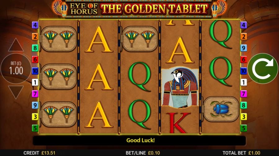 Eye Of Horus The Golden Tablet Base Game - foxybingo