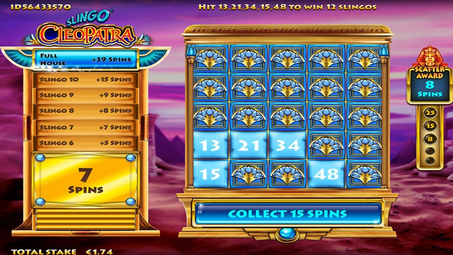 Slingo Cleopatra Bonus En - foxybingo