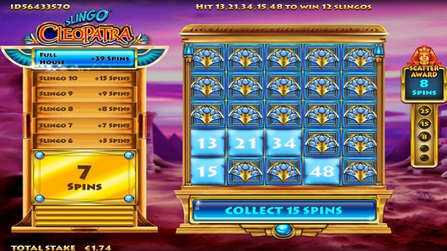 Slingo Cleopatra Bonus En - foxybingo