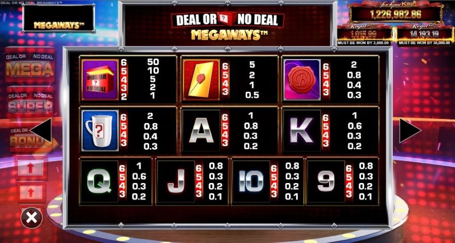 Deal Or No Deal Megaways Jackpot King 2 - foxybingo
