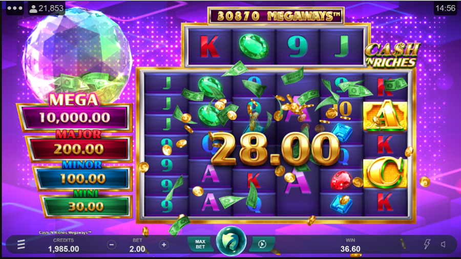 Cash N Riches Megaways Bonus - foxybingo