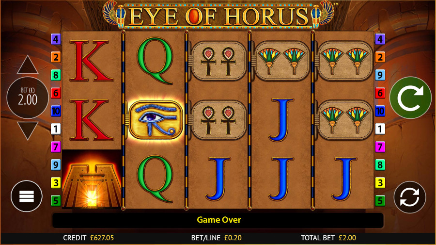 Eye Of Horus Base Game - foxybingo