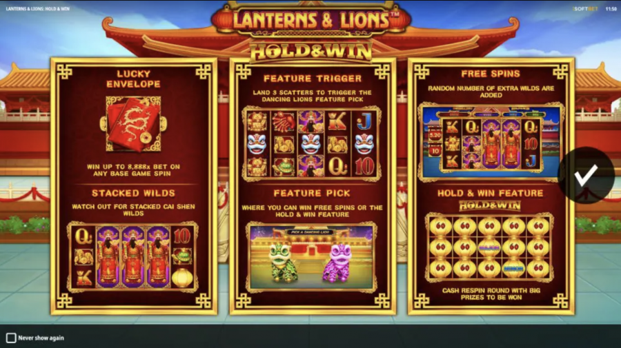 Lanterns Lions Hold Win Review2 - foxybingo