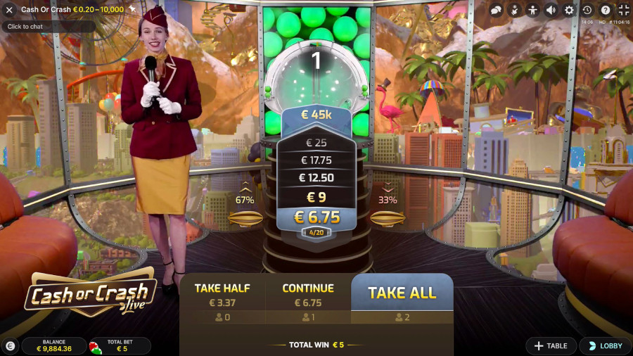 Cash Or Crash Live Gameplay - foxybingo