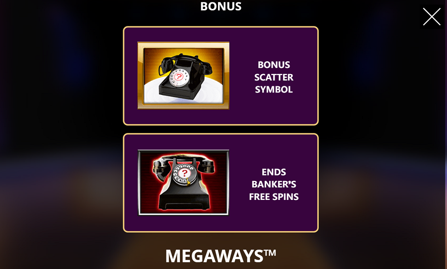 Deal Or No Deal Bankers Riches Megaways Feature Symbols - foxybingo