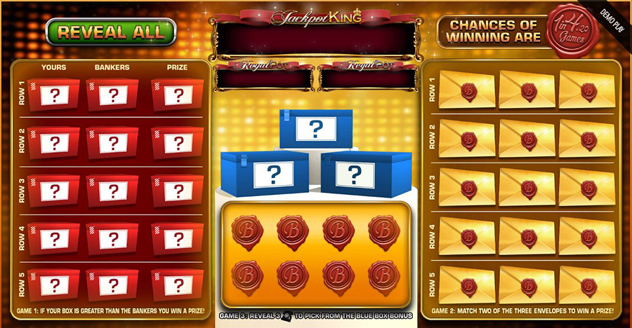 Deal Or No Deal Whats In Your Box Scratchcard - foxybingo