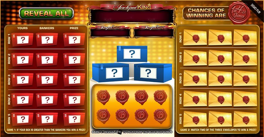 Deal Or No Deal Whats In Your Box Scratchcard - foxybingo