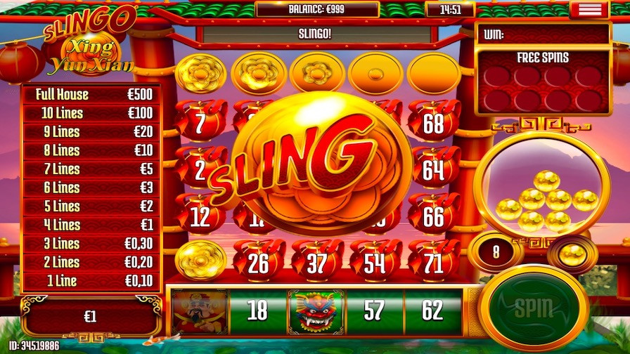 Slingo Xing Yun Xian Bonus - foxybingo