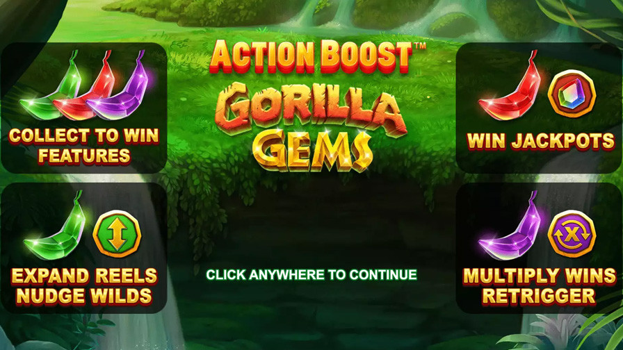Action Boost Gorilla Gems Featured Bonus Eng - foxybingo
