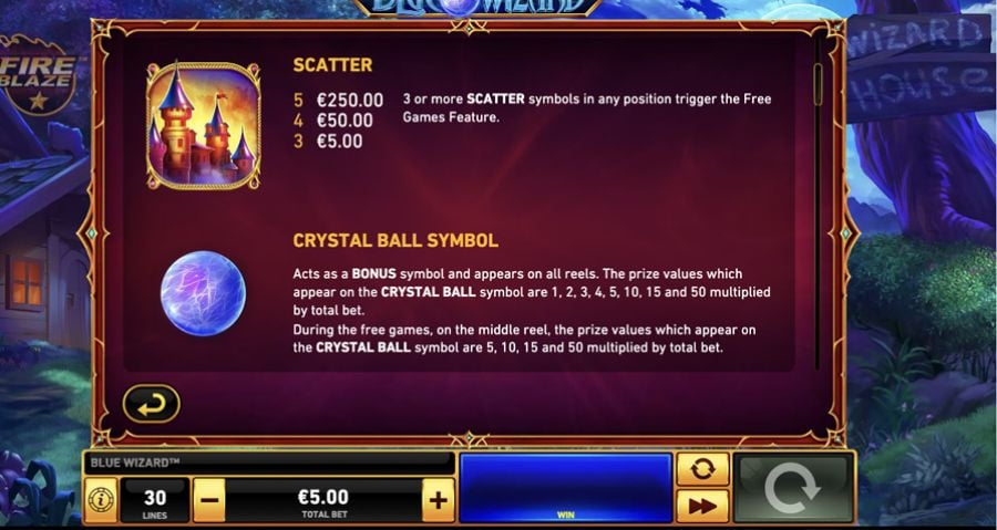 Blue Wizard Symbols Eng - foxybingo